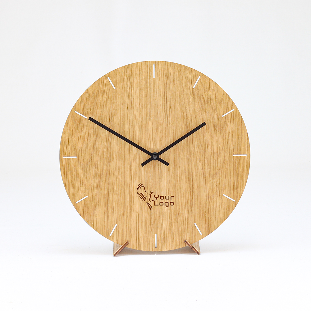 Klocka, ek, 30 cm, med timstreck